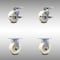 Service Caster 5 Inch Stainless Steel Nylon Caster Set with Roller Bearings 2 Brake 2 Rigid SCC SCC-SS30S520-NYR-TLB-2-R-2 - alternate 1